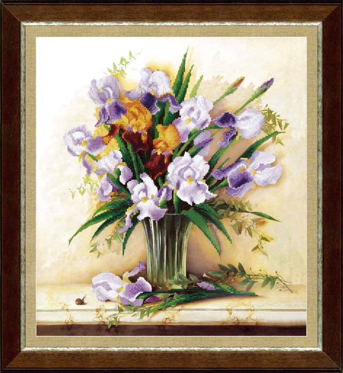 IRISES Beadwork kit Bead Embroidery Needlepoint Handcraft kit