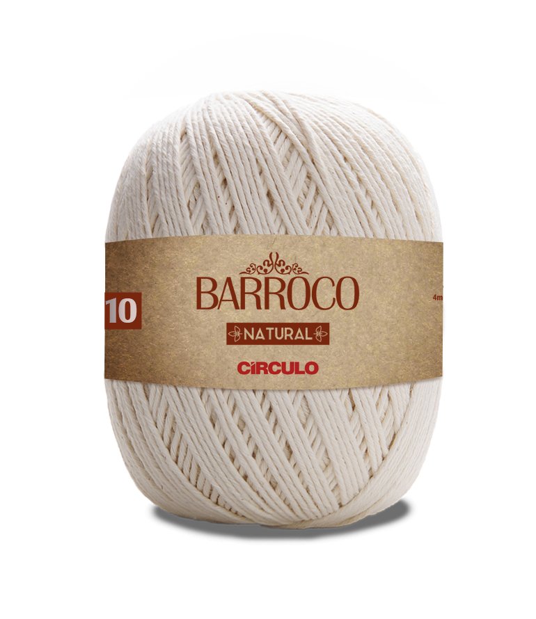 Circulo Barroco Natural Cotton Yarn in a natural light.