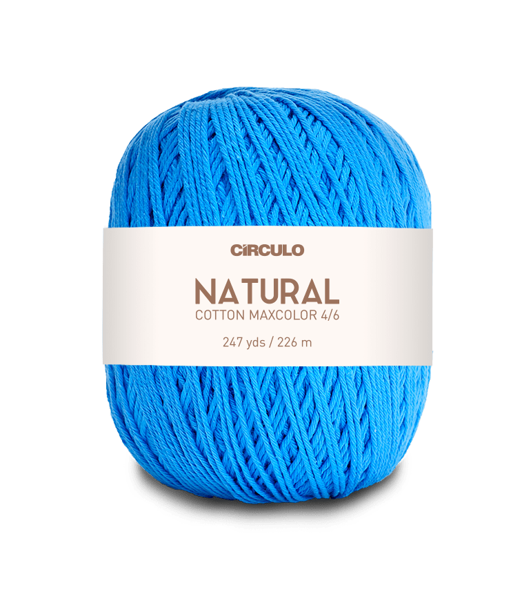 Circulo Natural Cotton Maxcolor (Barroco) 4/6 100% Cotton Yarn for Crochet and Knitting, 226m/200g - Leo Hobby