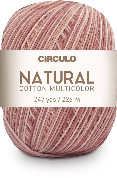 Circulo Natural Cotton Multicolor 4/6, 100% Cotton Yarn for Crochet and Knitting, 226m/200g - Leo Hobby Marketplace