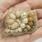 Beadwork kit for a charming Crystal Art Snail brooch.