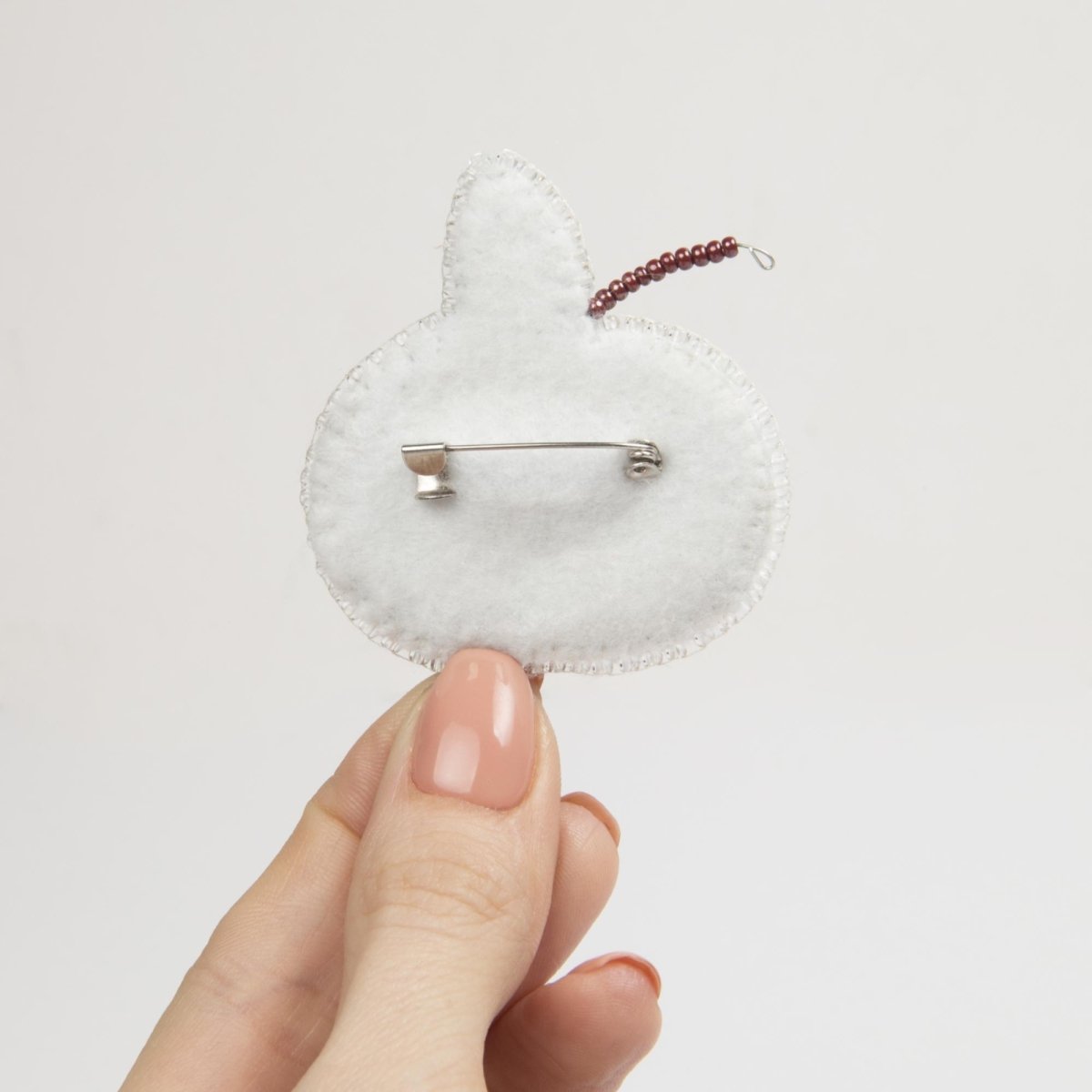 Beadwork kit for a detailed Crystal Art Green Apple brooch