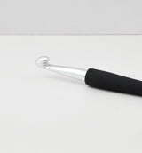 KnitPro Aluminium Crochet Hook, Soft Feel Black Handle