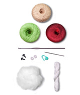 Strawberry amigurumi from behind.