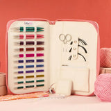 KnitPro Zing Normal Interchangeable Needle Set – Regal - 13 cm (47435) - open etui showing knitting needles and accessories