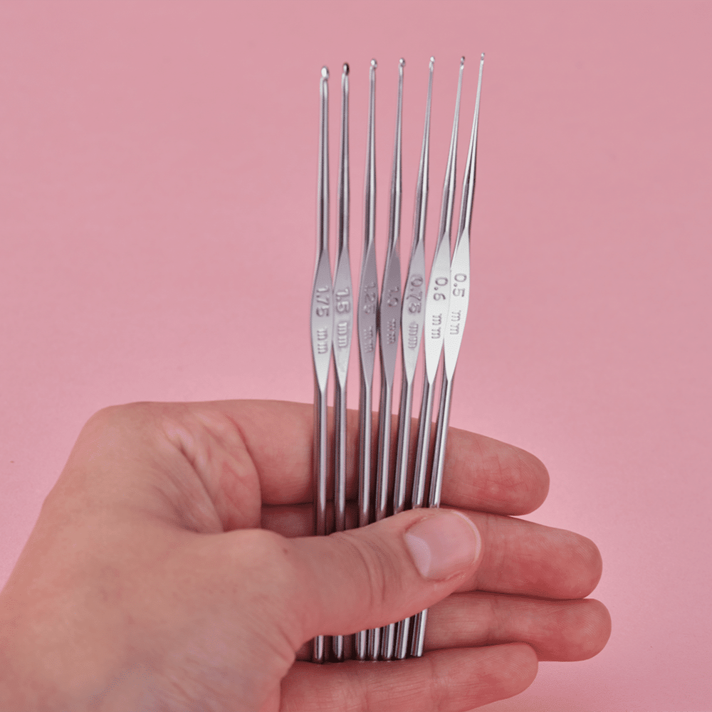 addi Pur Fine Yarn Crochet Hook 13 cm | 0.5 - 1.0 mm | 130 - 7 - Leo Hobby