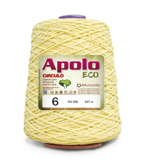 Apolo Eco 4/6 Cotton Cord Yarn – Ideal for Crochet Bags & Home Decor (600g) - Leo Hobby