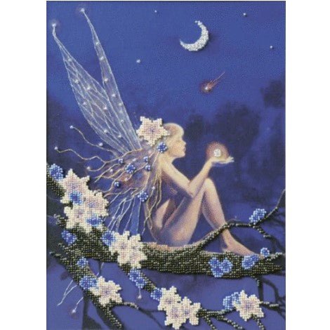 Falling Star beadwork kit by Charivna Mit Crystal Art.