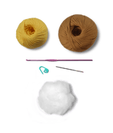 Circulo Amigurumi Crochet Kit - Lovey Blanket - All Included, Easy Instructions - Crochet Set for Intermediate - Animal Crochet Kit, Premium Amigurumi Yarn for Crocheting - Lion - Leo Hobby