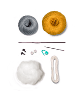 Circulo Amigurumi Kit Baby Dinos Collection - Crochet Kit - Triceratops - Leo Hobby