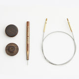 Versatile KnitPro Lantern Moon Cords, fixed and swivel