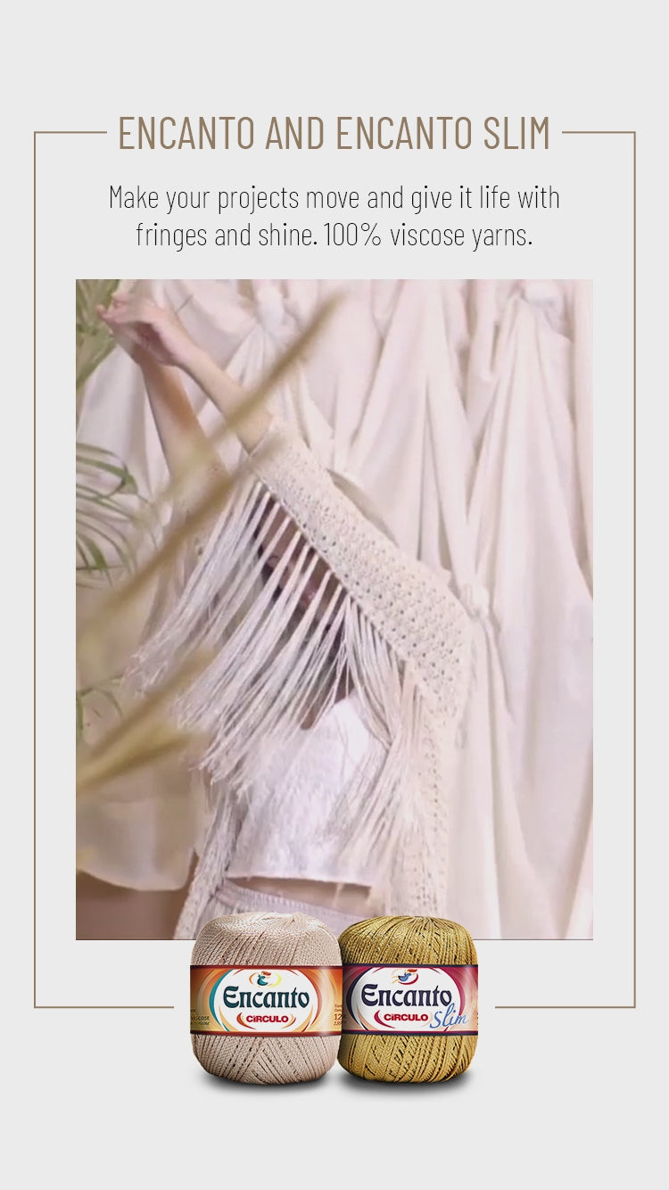 Crafting with glossy Circulo Encanto Viscose Yarn.