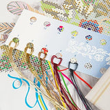 Autumn Beadwork Kit components laid out, including beads, fabric, and instructions