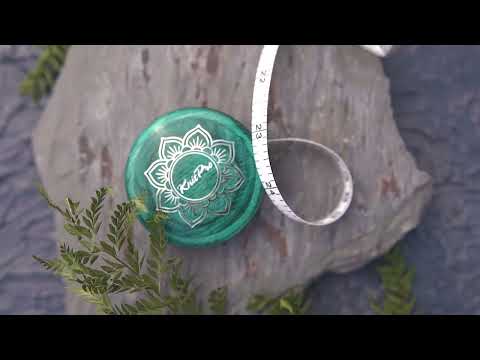 Mindful Teal Tape Measure in Wooden Case by KnitPro